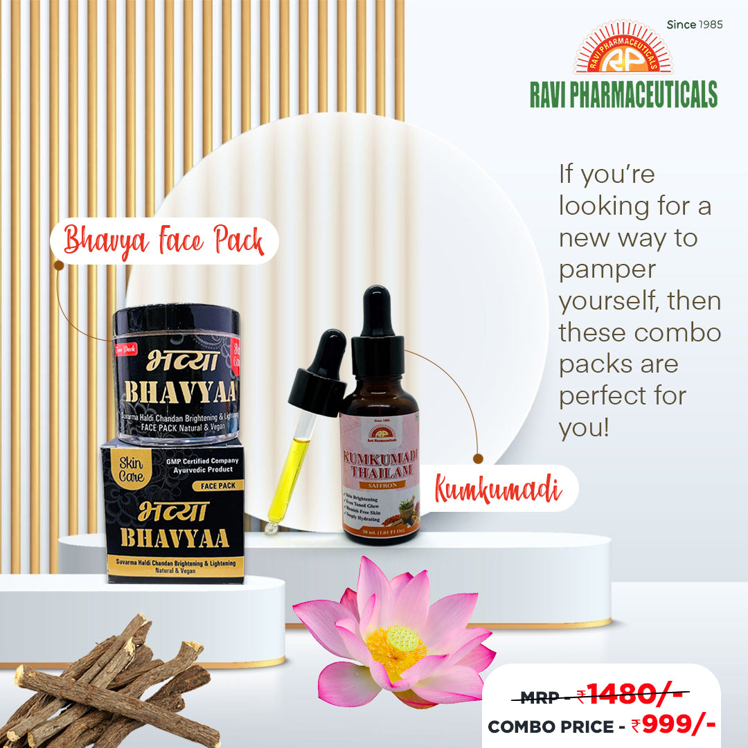 Bhavya Face Pack & Kumkumadi Tailam Combo Pack