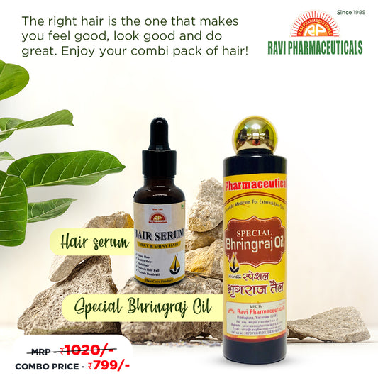 Bhringraj Oil & Hair Serum Combo Pack